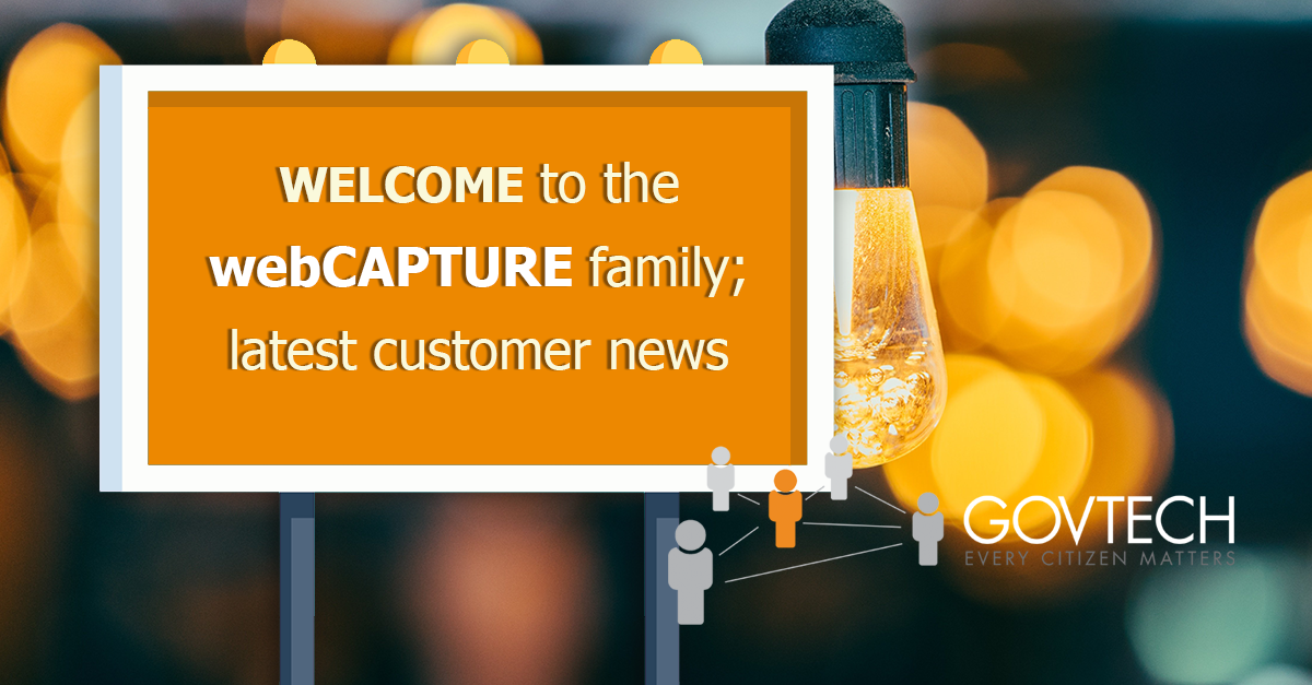 Welcome to the webCAPTURE family; latest customer news